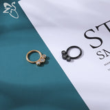 316L SS Nose Ring CZ Crystal Septum Clicker 16G Ear Tragus Cartilage