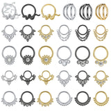 316L SS Nose Ring CZ Crystal Septum Clicker 16G Ear Tragus Cartilage