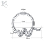316L SS Nose Ring CZ Crystal Septum Clicker 16G Ear Tragus Cartilage