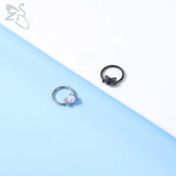 Colorful Butterfly Bee Cat Crystal Nose Ring Septum Rings Clicker 16G