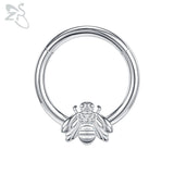 Colorful Butterfly Bee Cat Crystal Nose Ring Septum Rings Clicker 16G