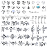 16G Surgical Steel Lip Piercing Set Crystal Ear Cartilage Tragus Hoop Nose Ring