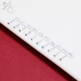 10pcs/lot Acrylic Nose Studs Colorful CZ 20g