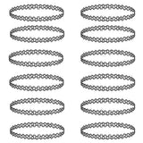 ZS 12Pcs Vintage Stretch Choker Necklace Lady Girl Tattoo Choker Necklace