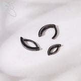 925 Silver Hoop Belly Button Ring Zircon Navel Piercing Crystal Belly Ring