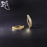 925 Silver Hoop Belly Button Ring Zircon Navel Piercing Crystal Belly Ring