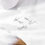 925 Silver Minimalist Belly Button Ring with Zircon