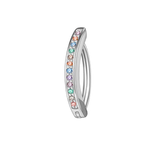 Opal Stone Navel Ring 925 Sliver Belly Button Ring Zircon Belly Ring
