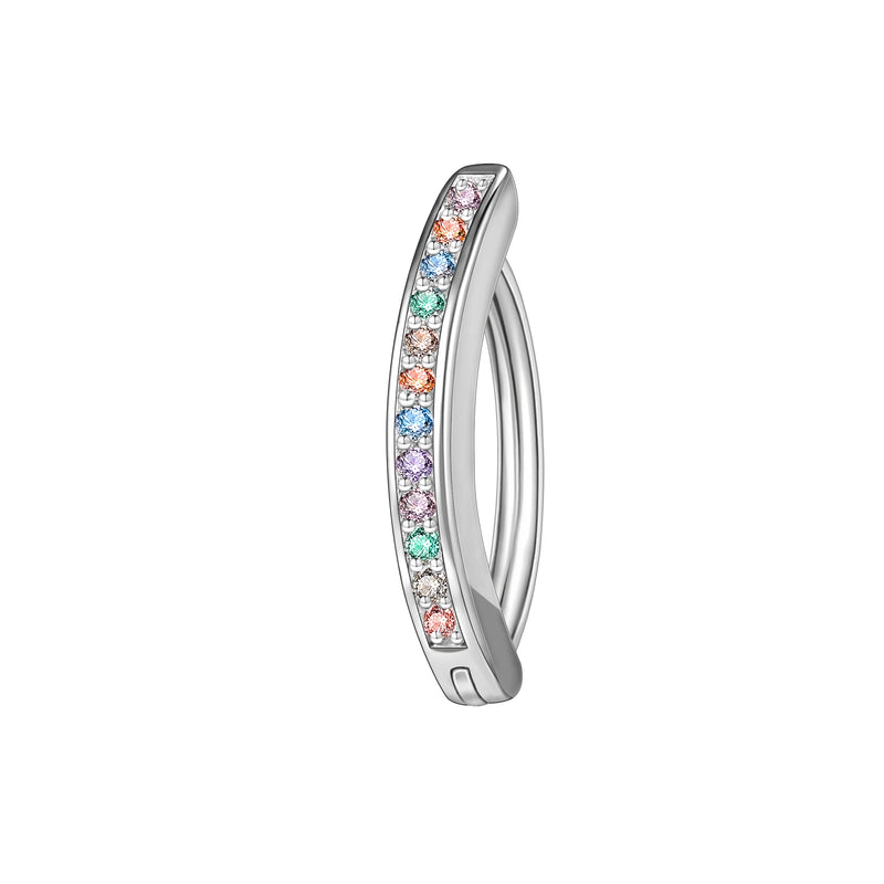 Opal Stone Navel Ring 925 Sliver Belly Button Ring Zircon Belly Ring