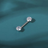 Crystal Heart Nipple Ring Women Flower Nipple Piercing Barbell