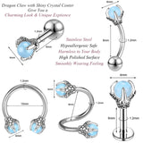 Dragon Claw Nose Ring Stainless Steel Twisted Conch Earring