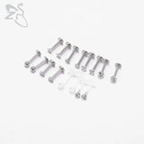 16pcs 16G Stainless Steel Labret Lip Piercing Earrings Body Jewelry