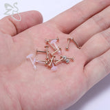 16pcs 16G Stainless Steel Labret Lip Piercing Earrings Body Jewelry