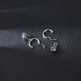Gothic Cross Sword Skull Earring Stainless Steel Huggie Piercing Jewelry