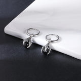 Gothic Cross Sword Skull Earring Stainless Steel Huggie Piercing Jewelry