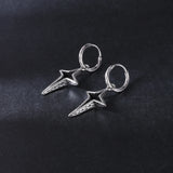 Gothic Cross Sword Skull Earring Stainless Steel Huggie Piercing Jewelry
