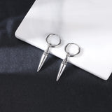 Gothic Cross Sword Skull Earring Stainless Steel Huggie Piercing Jewelry