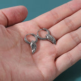 18G Punk Rock Skull Hoop Earrings Stainless Steel Hip-Hop Jewelry
