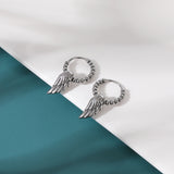 18G Punk Rock Skull Hoop Earrings Stainless Steel Hip-Hop Jewelry