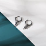 18G Punk Rock Skull Hoop Earrings Stainless Steel Hip-Hop Jewelry