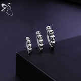 Skull Belly Button Ring 925 Sterling Silver Navel Ring Punk Belly Piercing