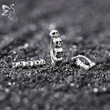 Skull Belly Button Ring 925 Sterling Silver Navel Ring Punk Belly Piercing