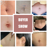 925 Silver Belly Button Ring CZ Paved Bar Navel Piercings 14G