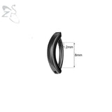 925 Silver Navel Ring Reverse Belly Button Clicker Zircon Piercing