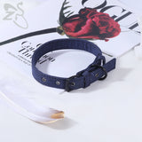 Adjustable Punk Heart Leather Necklace Gothic Soft Collar Body Jewelry