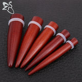 2 Pcs Wooden Ear Plug & Flesh Stretcher 8-16MM