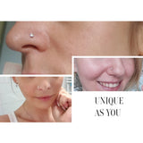 Stainless Steel Nose Stud Set CZ Crystal Nose Piercings 20g