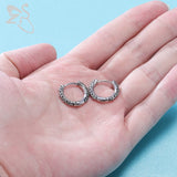 ZS 316L Stainless Steel Punk Hoop Earrings for Men Gothic Ear Rounds