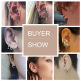 ZS 316L Stainless Steel Punk Hoop Earrings for Men Gothic Ear Rounds