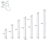 Red Crystal Double Nose Chain 316L Stainless Steel Nostril Piercing
