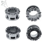 Stainless Steel Ear Plug&Tunnel Crystal Ear Flesh Expander