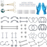 Body Piercing Tool Kit 14G-20G Stainless Steel Ear Nose Belly Butto