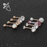 Heart Crystal Belly Button Ring Lot