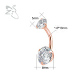 Heart Crystal Belly Button Ring Lot
