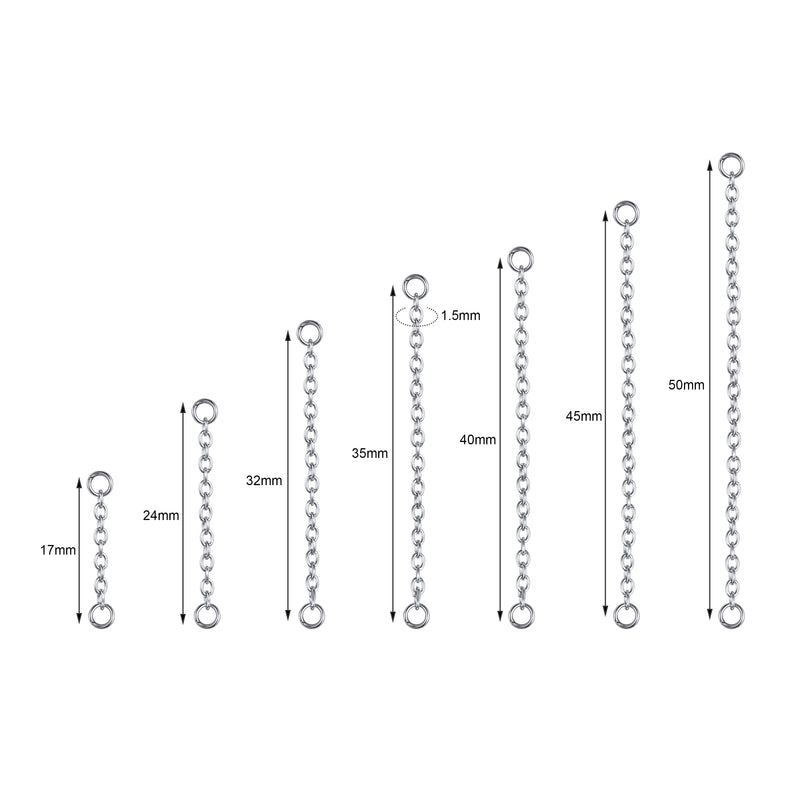 Double Nose Piercing Chain Stainless Steel for Women