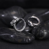 Gothic Skull Hoop Earring Vintage Round Men Punk Jewelry Snake Head