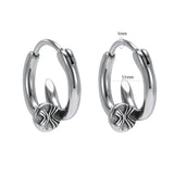 Gothic Skull Hoop Earring Vintage Round Men Punk Jewelry Snake Head
