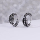 Gothic Skull Hoop Earring Vintage Round Men Punk Jewelry Snake Head