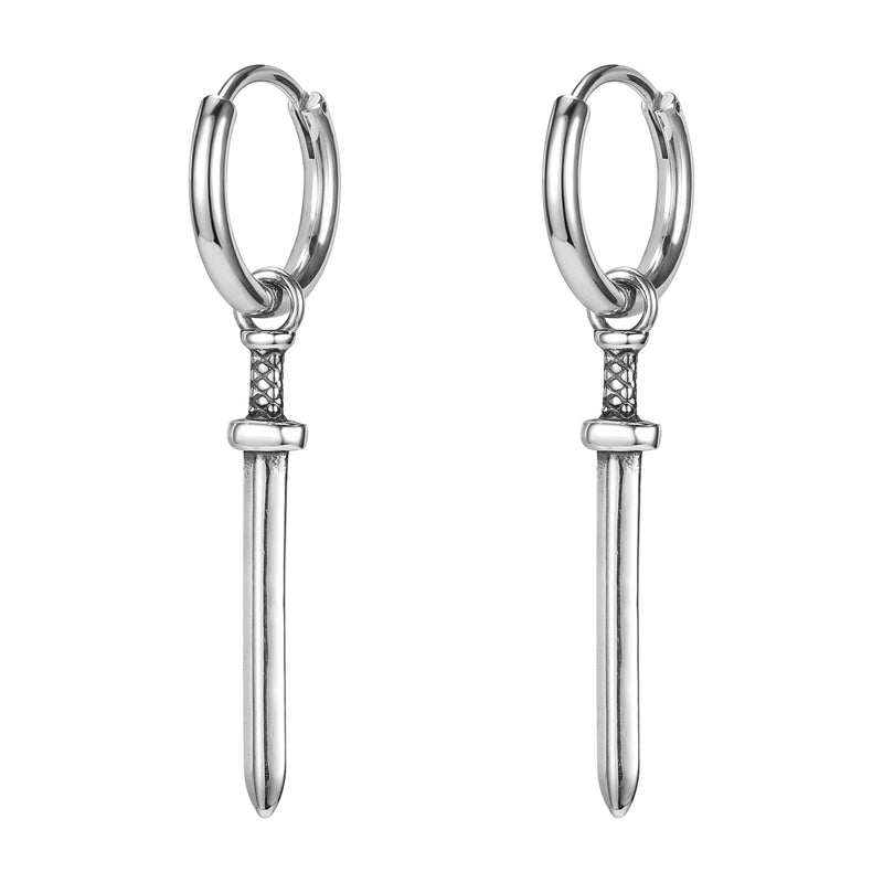 Moon Sun Hoop Earring Gothic Skull Earring Stainless Steel