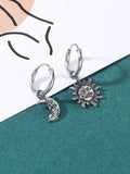 Moon Sun Hoop Earring Gothic Skull Earring Stainless Steel