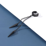 Punk Cross Drop Earrings Stainless Steel Hoop Dangle Gothic Hip Hop Circle