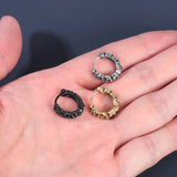 Stainless Steel Skull Hoop Earring Punk Rock Women Men Piercing Jewelry