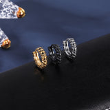 Stainless Steel Skull Hoop Earring Punk Rock Women Men Piercing Jewelry
