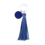 Colorful Monogram Pompom Keychain Bag Charms Tassel Key Ring Enamel Jewelry