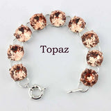 15 MM Tone 9 Dot Crystal Bracelet for Women