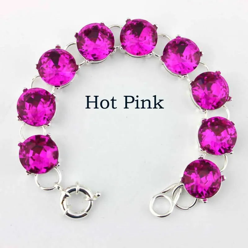15 MM Tone 9 Dot Crystal Bracelet for Women